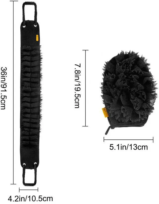 Alt view image 6 of 6 - Exfoliating Back Scrubber for Shower, Double-Sided Body Scrub Washcloth w/Handle