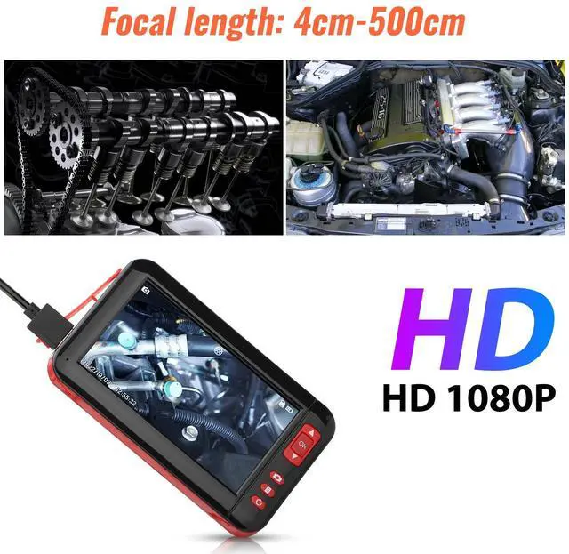 Alt view image 5 of 7 - 4.3" HD LED Industrial Endoscope Borescope 1080P 8mm Inspection SnakeCamera IP67
