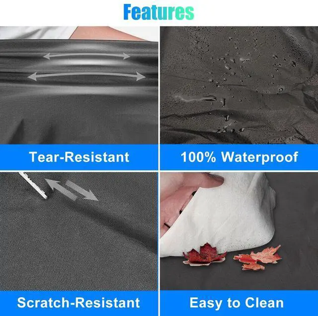 Alt view image 3 of 6 - Universal Car Cover Outdoor Waterproof Sun All Weather Protection 530x200x150cm