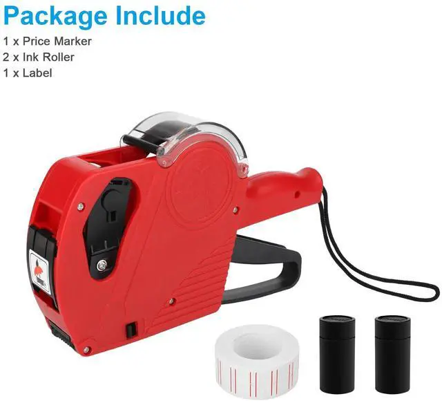Alt view image 6 of 7 - MX-5500 8 Digits EOS Price Tag Gun Labeler Marking w/ Sticker Labels Ink Roller