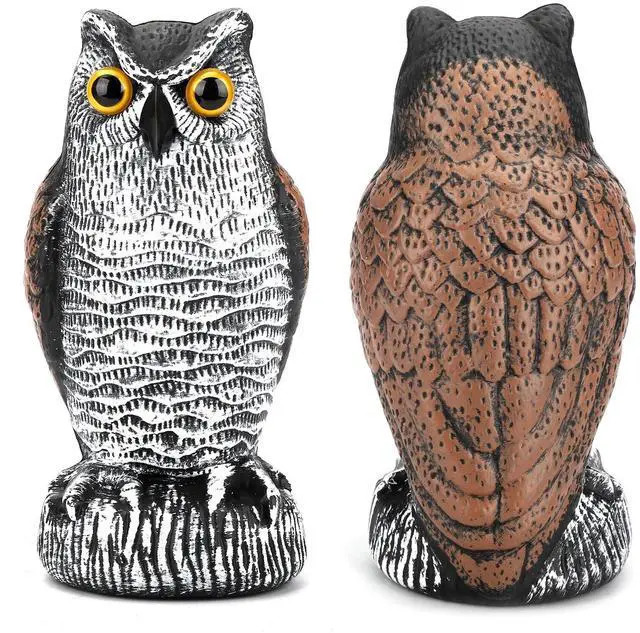 Alt view image 2 of 7 - Realistic Owl Decoy Protect Garden Yard Pest Repellent Birds Scarecrow Outdoor