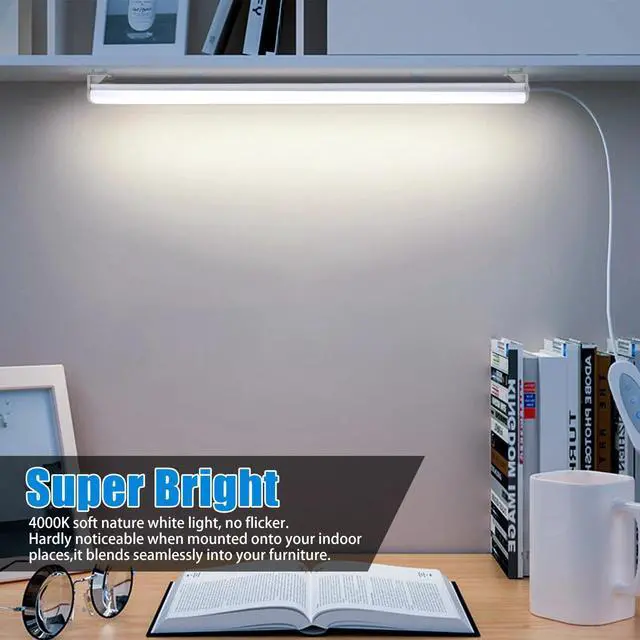 Alt view image 2 of 7 - 2pcs 20LED Under Cabinet Closet Lights USB Kitchen Shelf Magnetic Strip Bar Lamp