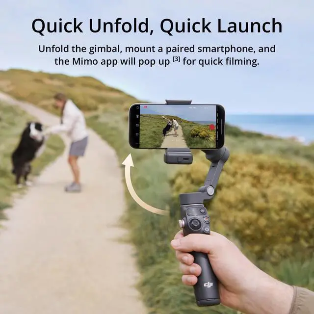 Alt view image 3 of 7 - Osmo Mobile 7P 3-Axis Phone Gimbal Stabilizer for iPhone & Android Bundle lightweight, portable, and user-friendly