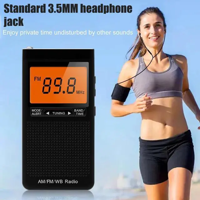 Alt view image 7 of 7 - Emergency Pocket Radio AM FM NOAA Weather Band Radio w/ Auto-Search Receiver LCD
