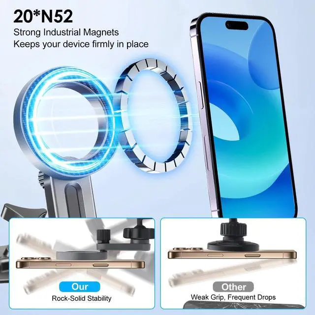 Alt view image 3 of 7 - Magsafe CD Slot Phone Holder Car CD Player Mount 360° Rotate for iPhone