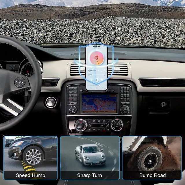 Alt view image 6 of 7 - Magsafe CD Slot Phone Holder Car CD Player Mount 360° Rotate for iPhone