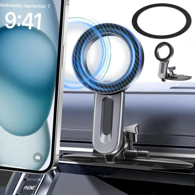 Main image of Magsafe CD Slot Phone Holder Car CD Player Mount 360° Rotate for iPhone