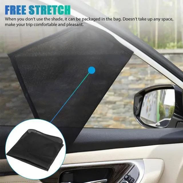 Alt view image 4 of 7 - 4PCS Car Side Window Sun Shade Cover Visor Mesh Shield UV Block Sunshade Screen