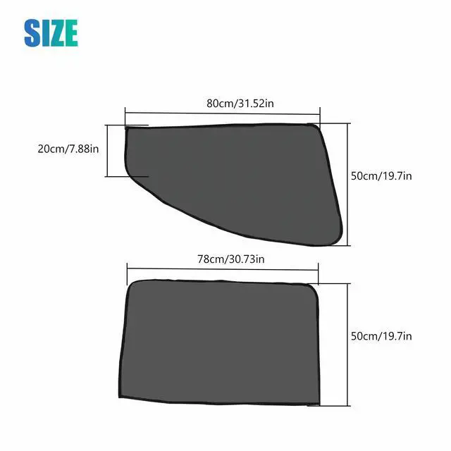 Alt view image 7 of 7 - 4PCS Car Side Window Sun Shade Cover Visor Mesh Shield UV Block Sunshade Screen