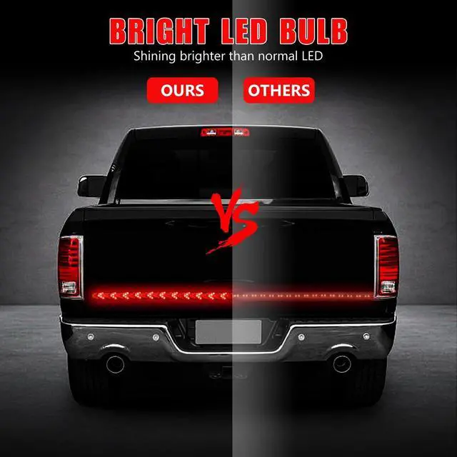 Alt view image 5 of 7 - 60" Inch Truck Tailgate LED Light Bar Brake Reverse Turn Signal Stop Tail Strip