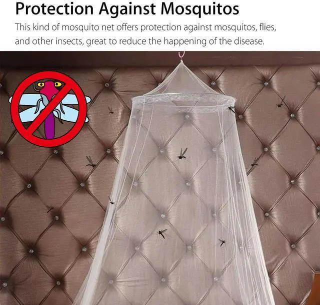 Alt view image 3 of 7 - Mosquito Net, Canopy Dome Fly Insect Protect, Single Queen Size Bed Mesh Curtain