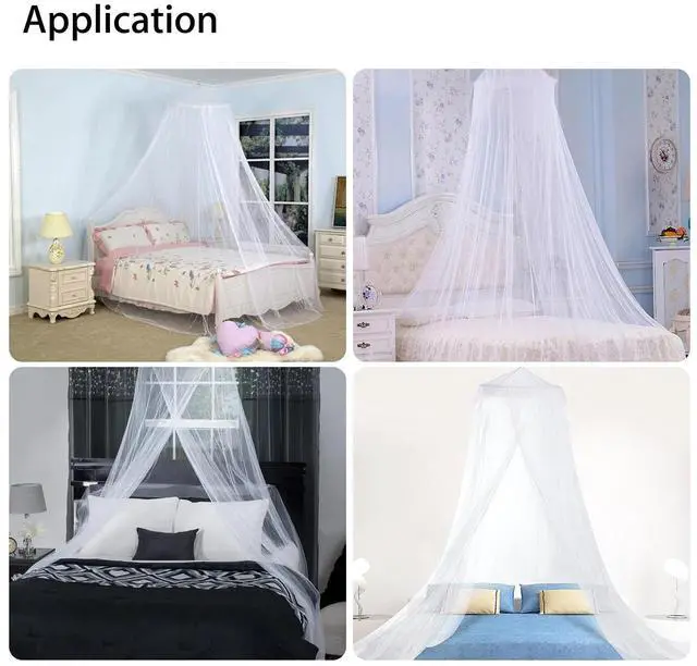 Alt view image 5 of 7 - Mosquito Net, Canopy Dome Fly Insect Protect, Single Queen Size Bed Mesh Curtain