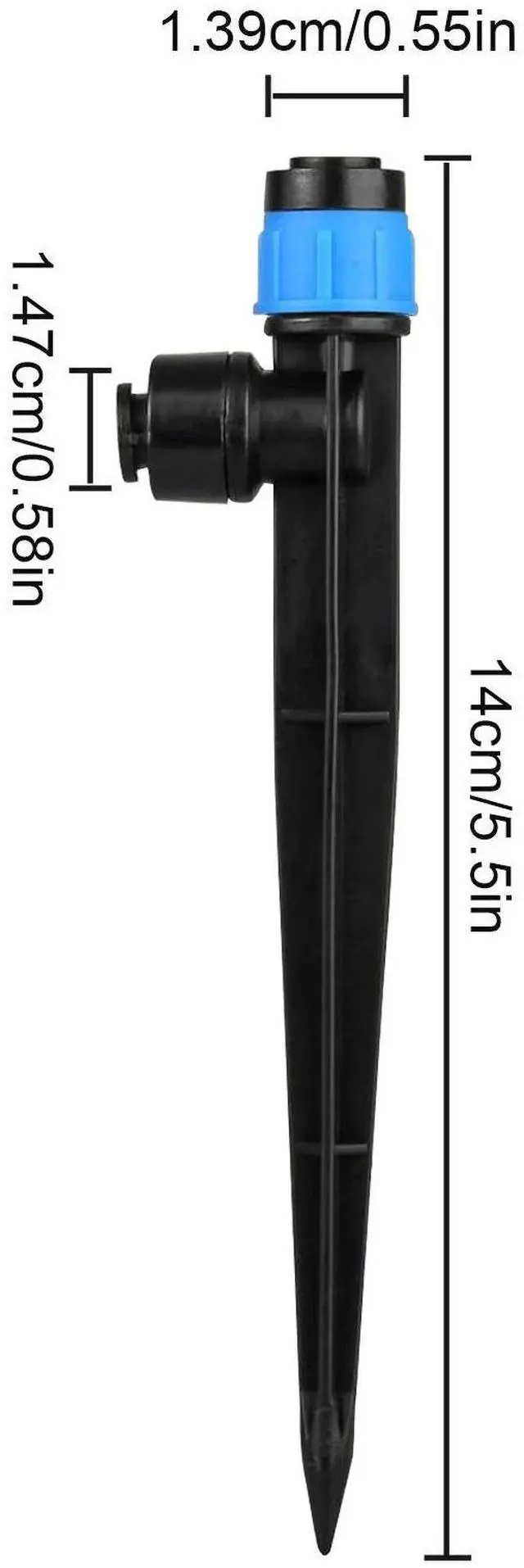 Alt view image 6 of 7 - 30Pcs Drip Irrigation Emitter 1/4" Garden Drip Watering System 360° Adjustable