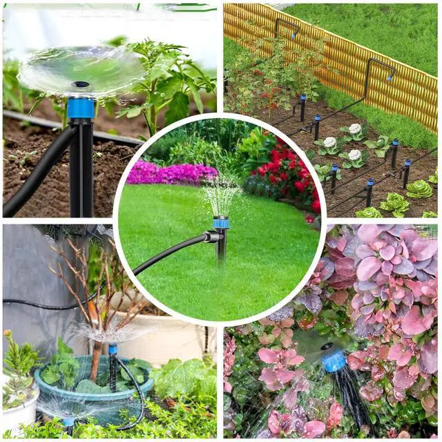 Alt view image 4 of 7 - 30Pcs Drip Irrigation Emitter 1/4" Garden Drip Watering System 360° Adjustable