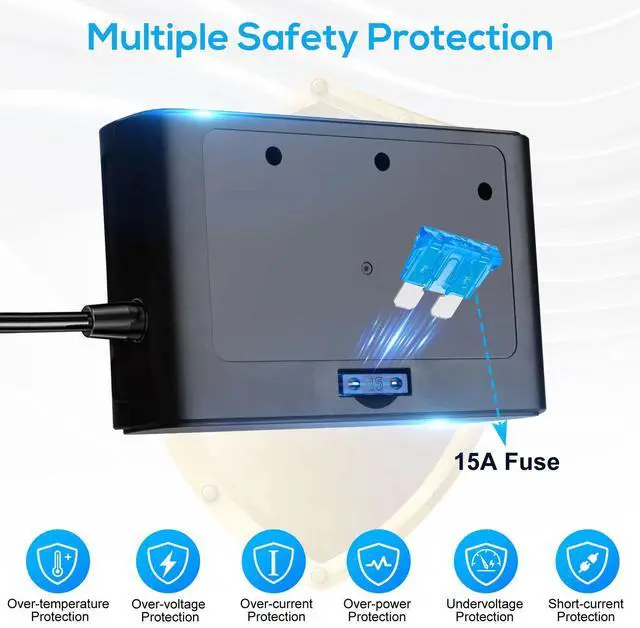 Alt view image 3 of 7 - 3-Way Car Cigarette Lighter Socket Splitter, 7 in 1 Power Adapter, Quick Charge