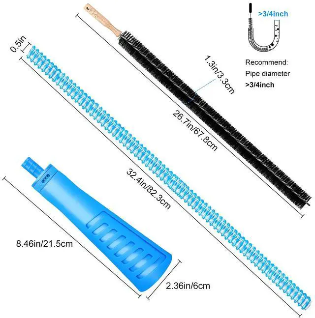 Alt view image 2 of 7 - 2pcs Dryer Vent Cleaner kit Lint Remover Cleaning Brush Vacuum Hose Attachment