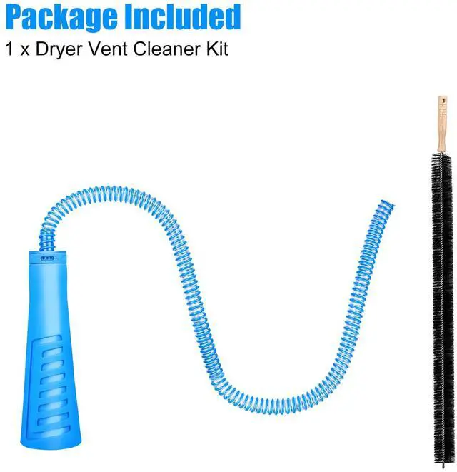 Alt view image 7 of 7 - 2pcs Dryer Vent Cleaner kit Lint Remover Cleaning Brush Vacuum Hose Attachment