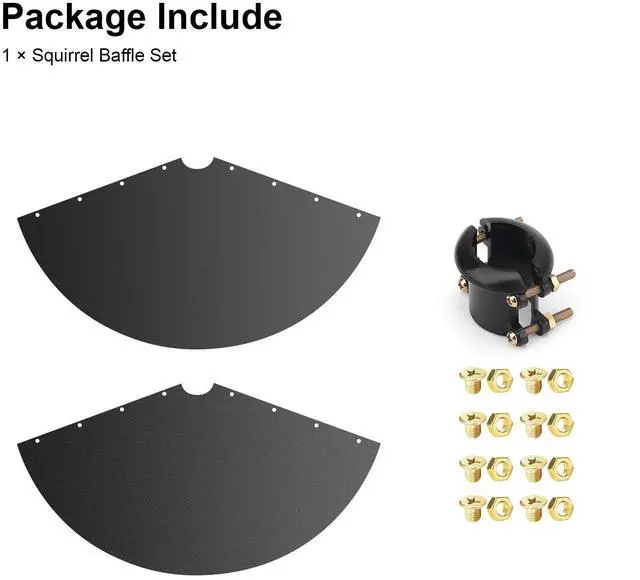 Alt view image 7 of 7 - 16" Weatherproof Squirrel Baffle for Outdoor Bird Feeders for Garden Pole Guard