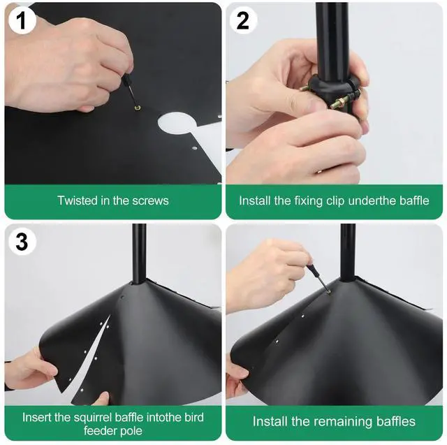 Alt view image 4 of 7 - 16" Weatherproof Squirrel Baffle for Outdoor Bird Feeders for Garden Pole Guard