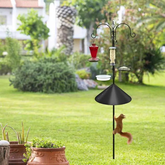 Alt view image 5 of 7 - 16" Weatherproof Squirrel Baffle for Outdoor Bird Feeders for Garden Pole Guard