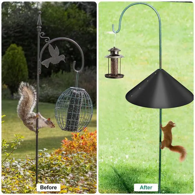 Alt view image 3 of 7 - 16" Weatherproof Squirrel Baffle for Outdoor Bird Feeders for Garden Pole Guard
