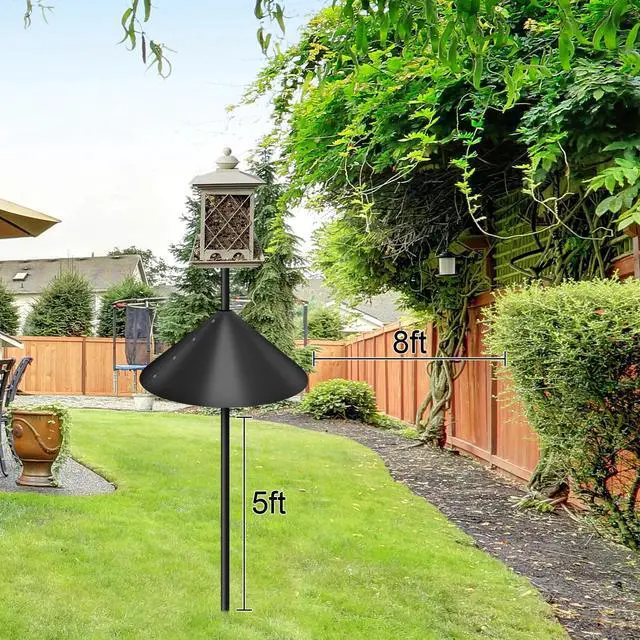 Alt view image 6 of 7 - 16" Weatherproof Squirrel Baffle for Outdoor Bird Feeders for Garden Pole Guard