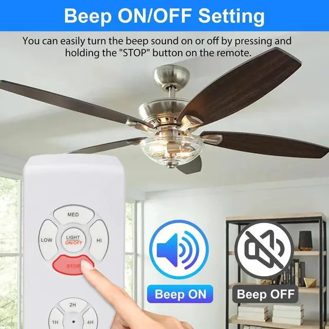 Alt view image 2 of 7 - 2x Universal Ceiling Fan Lamp Light Remote Control Receiver Kit Timing Wireless