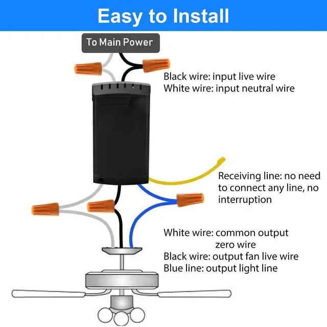 Alt view image 3 of 7 - 2x Universal Ceiling Fan Lamp Light Remote Control Receiver Kit Timing Wireless