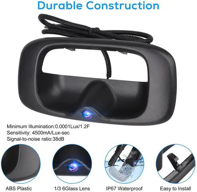 Alt view image 3 of 7 - Rear Tailgate Handle Backup Camera for Chevrolet Silverado/GMC Sierra 1999-2006