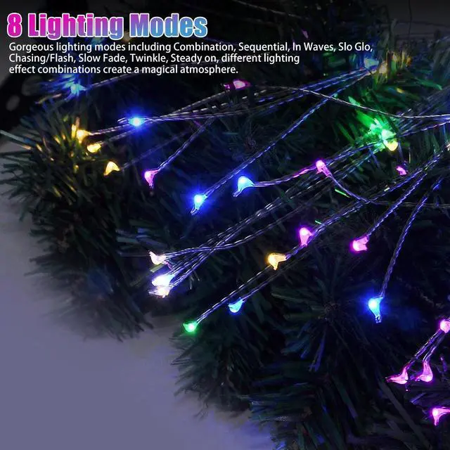 Alt view image 5 of 7 - 480 LED Solar Firework Lights 8 Modes Outdoor Path Lawn Garden Yard Decor Lamp
