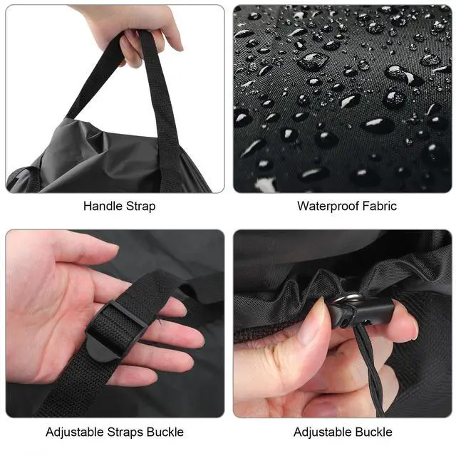 Alt view image 3 of 7 - Heavy Duty Backpack Laundry Bag, Clothes Hamper with Shoulder Straps Mesh Pocket