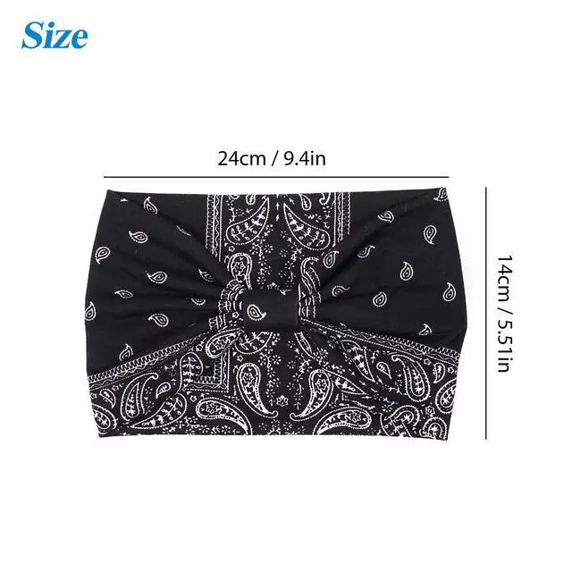 Alt view image 7 of 7 - 3pcs Boho Headbands Hair Bands Leopard Knotted Turban Wraps Stripe Cloth Elegant