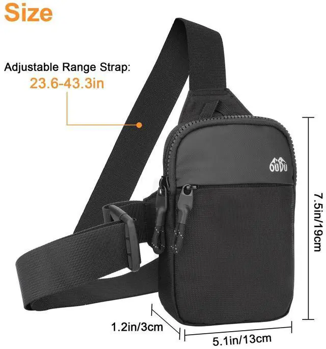 Alt view image 7 of 7 - Men Women Sling Bag Cross Body Handbag Chest Shoulder Backpack Travel Waterproof