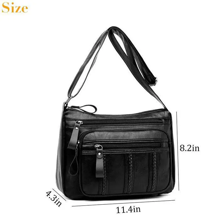 Alt view image 7 of 7 - Women Shoulder Handbag Cross Body Pouch Bag Leather Cell Phone Purse Wallet Case