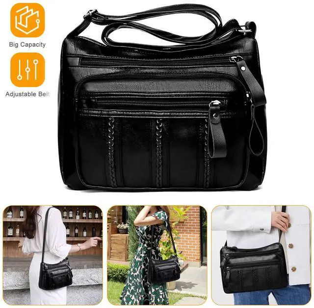 Main image of Women Shoulder Handbag Cross Body Pouch Bag Leather Cell Phone Purse Wallet Case