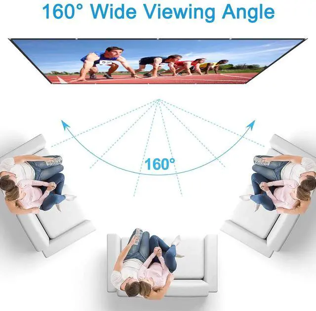 Alt view image 5 of 7 - Outdoor Projection Screen 120" Washable & Portable 16:9 4K HD Home Party Theater