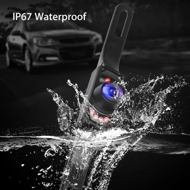 Alt view image 3 of 7 - 4.3" HD Monitor Car Backup Reverse Camera Rear View Parking License Plate System