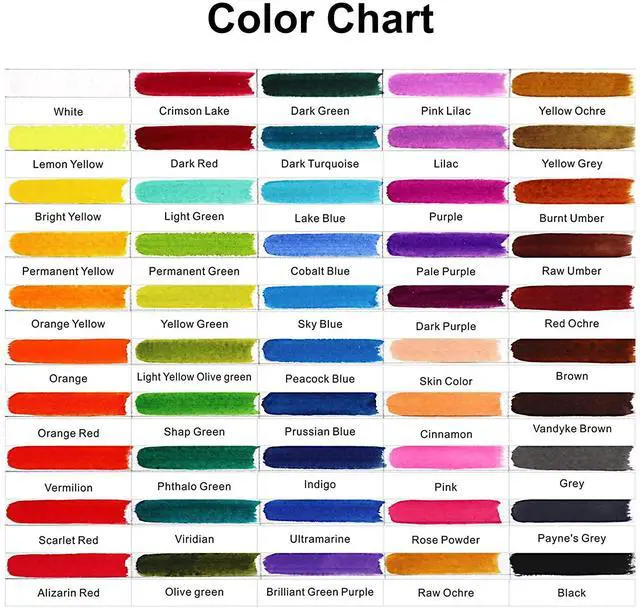 Alt view image 5 of 7 - 50 Colors Watercolor Paint Set with 2 Brushes, Travel Painting Art Supplies Gift