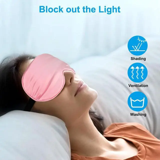 Alt view image 2 of 7 - 3pcs Travel Eye Mask Sleeping Soft Padded Shade Cover Rest Relax Sleep Blindfold