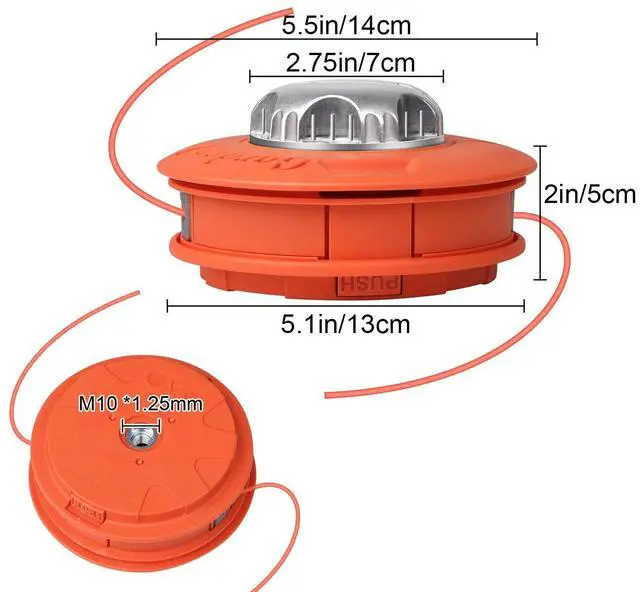 Alt view image 2 of 6 - Universal Replace Lawn Trimmer Head for Weed Wacker, Garden Grass Cutting Tools