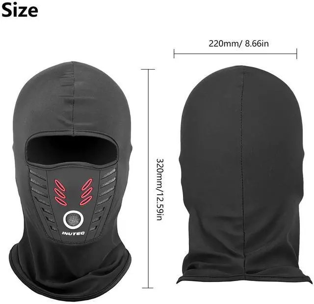 Alt view image 7 of 7 - Outdoor Stretch Full Face Mask Summer Windproof Fleece Ski Bicycle Hood