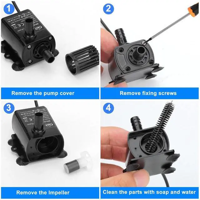 Alt view image 6 of 7 - Submersible Water Pump Aquarium Fountain with Flow Adjustment and USB Interface