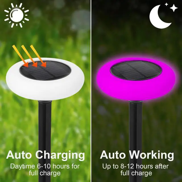 Alt view image 4 of 7 - 2PCS LED Solar Lights Christmas Outdoor Yard Garden Pathway Landscape Decor Lamp