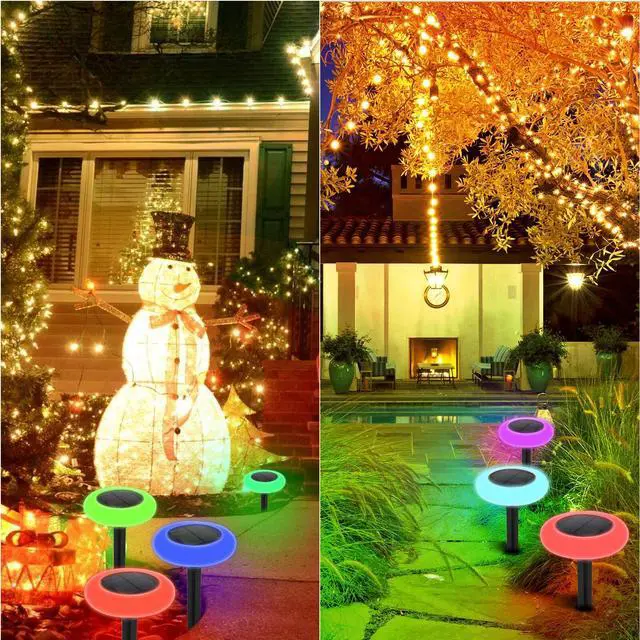 Alt view image 2 of 7 - 2PCS LED Solar Lights Christmas Outdoor Yard Garden Pathway Landscape Decor Lamp