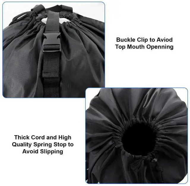 Alt view image 4 of 7 - Heavy Duty Large Laundry Bag Backpack with Adjustable Straps for Travel & Camp