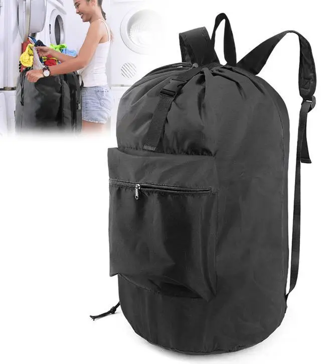 Main image of Heavy Duty Large Laundry Bag Backpack with Adjustable Straps for Travel & Camp
