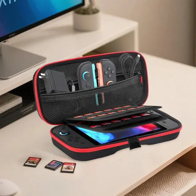 Alt view image 6 of 7 - Carrying Case for Nintendo Switch 2 (2025)Portable Bag w/ 24 Game Cartridge Slot