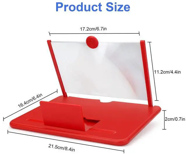 Alt view image 6 of 7 - 10" Screen Mobile Phone Amplifier Eye Protection 3D Screen Magnifier