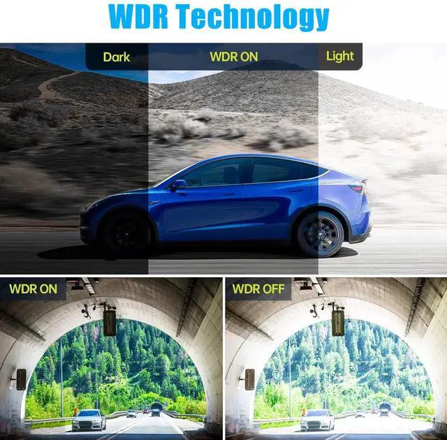 Alt view image 3 of 7 - Car Dual Lens Dash Camera Cam HD 1080P Front/Rear/Inside Video Recorder G-Sensor