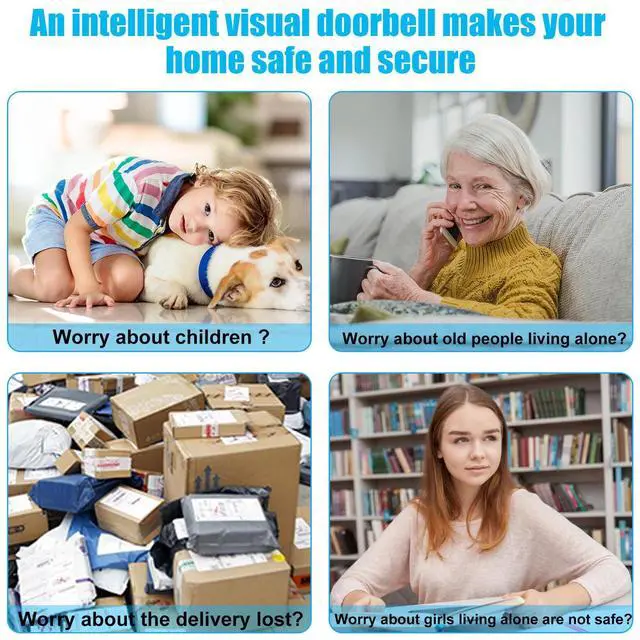 Alt view image 5 of 7 - Smart Wireless WiFi Doorbell Intercom Video Recording Camera Door Bell Security